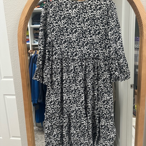 Zara Boho Black and White Patterned Dress - Picture 9 of 9